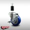 Service Caster 3.5'' SS Blue Poly Swivel 1-3/8'' Expanding Stem Caster with Brake SCC-SSEX20S3514-PPUB-BLUE-TLB-138 - alternate 2